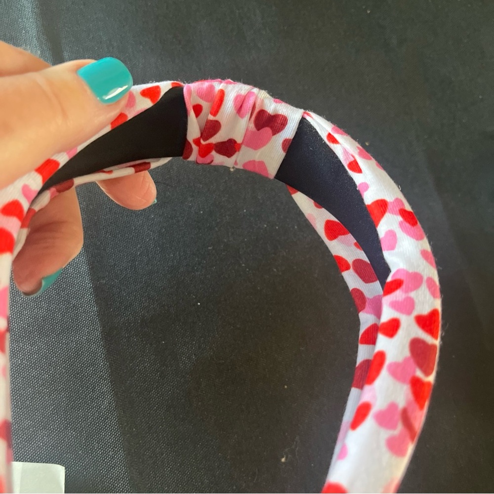 Heart Patterned Pink Headband - Picture 4 of 4
